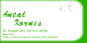 antal kornis business card